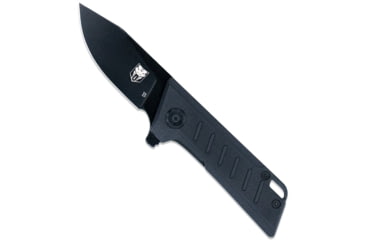 Image of Cobratec Knives Small Riptide Folding Knife, 2in, D2 Steel Blade, Drop Point Blade, Black Finish, Black Handle, SCTRTDD2BLK