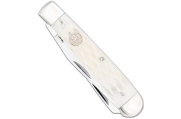 Image of CobraTec Knives Traditional Two Blade Trapper Folding Knife, 2.93in, 2.87in, VG10, Clip Point, Spey, G10 White Bone Handle, CTTDTRPWHTBN