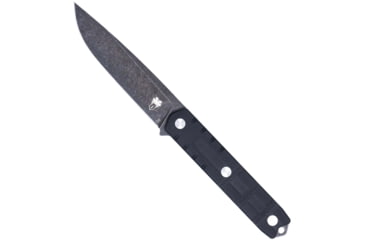 Image of CobraTec Knives CTOWBLKDNS Outdoor Warrior 4.50 Fixed Drop Point Plain Stonewas