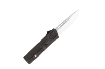 Image of CobraTec Knives Lightweight OTF Knife, 3.25in, D2 Steel, Drop Non-Serrated, Black Handle, BCTLWDNS