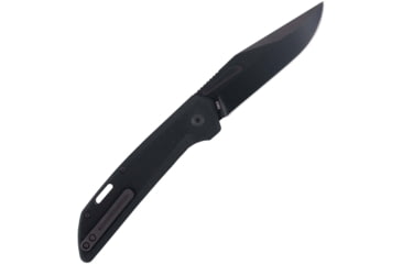 Image of CobraTec Knives Naja Automatic Folding Knife, 3.5 in, Black Powder Coated D2 Steel, Plain Drop Point Blade, G-10 Scales, Black Handle, CTNAJBLK