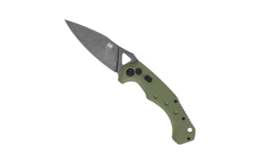 Image of CobraTec Knives Ryker Automatic Folding Knives, 3.75in, D2 Stonewashed, Drop Point Blade, Od Green Handle, ODGAFRYK
