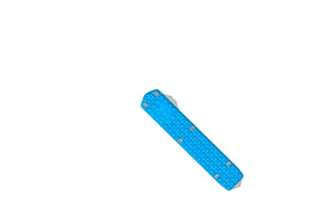 Image of CobraTec Knives Small Warrior OTF Knife, 2.25in, M390 Drop Non-Serrated Blade, Blue Handle, SCTWBLUM390DNS