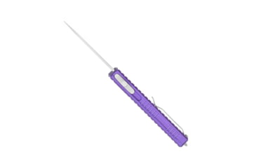 Image of CobraTec Knives Small Warrior OTF Knife, 2.25in, M390 Drop Non-Serrated Blade, Purple Handle, SCTWPURM390DNS