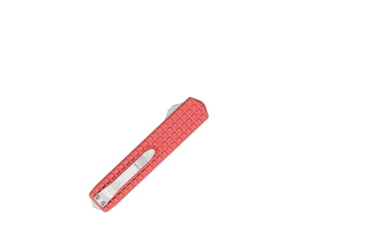 Image of CobraTec Knives Small Warrior OTF Knife, 2.25in, M390 Drop Non-Serrated Blade, Red Handle, SCTWRDM390DNS