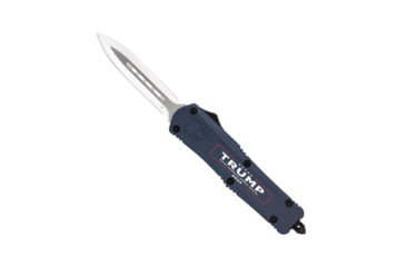 Image of CobraTec Knives Trump 2024 Medium OTF 3 in Fixed Blade Knife, D2 Steel Blade, Cerakoted Handle, Dagger, Not Serrated, Blue, MTRP24BLUDAGNS