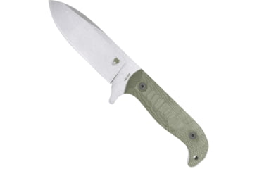 Image of CobraTec Knives PSK Fixed Blade Knife, 4.5 in, 14C28N Satin Stonewashed Blade, Spear Point Blade, Micarta, OD Green Handle, CTPSKODGMCASSW