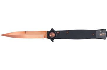 Image of Cobratec Stiletto 4 Rose Gold Blade Black G-10 Button Lock, CTSTLBLG10BLKRS