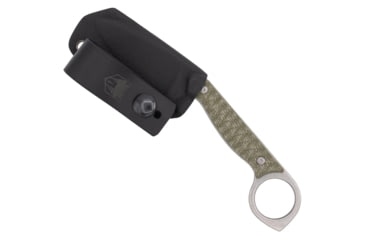 Image of CobraTec Knives Wolfteeth Fixed Blade Knife, 2.75 in, 14C28N, Drop Point, G-10, OD Green Handle, CTWLTODG, 1410089