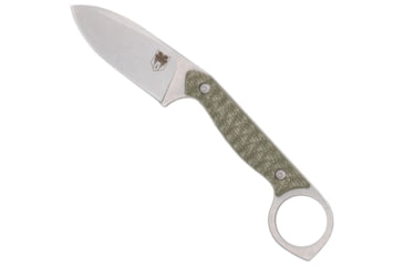 Image of CobraTec Knives Wolfteeth Fixed Blade Knife, 2.75 in, 14C28N, Drop Point, G-10, OD Green Handle, CTWLTODG, 1410089