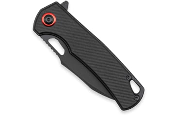 Image of CobraTec Knives Wolverine Liner Lock Serrated Folding Knife, 3.125 in, D2 Steel, Drop Point Blade, G-10, Black Handle, CTWOLVERINEBLKDS