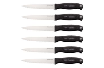 Image of Cold Steel 10 inSteak Knife Set, Black/Silver, 10in, CS-59KSS6Z