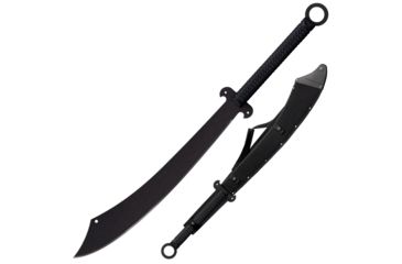 Image of Cold Steel Chinese Sword Machete, w/o Sheath, 1055 Carbon Steel with Black Baked-On Anti Rust Matte Finish, Black, 24 in, CS-97TCH