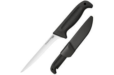 Image of Cold Steel Commercial Series 6in Filet Knife with Sheath, Black/Silver, 11 1/4in, CS-20VF6SZ
