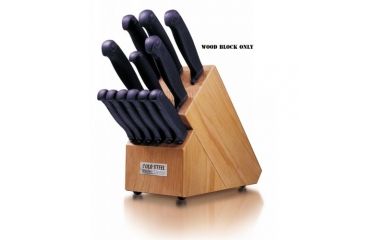 Image of Cold Steel Kitchen Classic Wood Block Only, Holds 12 Knives, CS-59KBL