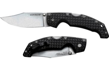 Image of Cold Steel Voyager Large Clip Point Folding Knife, 4in Blade Length, Plain Edge, CS-29AC