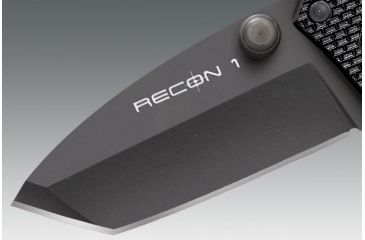 Image of Cold Steel Micro Recon 1 Folding Knife, Japanese AUS 8A Stainless Steel w/Black Tuff-Ex Coating 2in Tanto Blade, Griv-Ex Style G-10 Handle, CS-27TDT