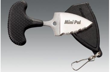 Image of Cold Steel Mini Pal, Kraton Handle, Serrated Edge, Secure-Ex Sheath Knife, CS-43NSK