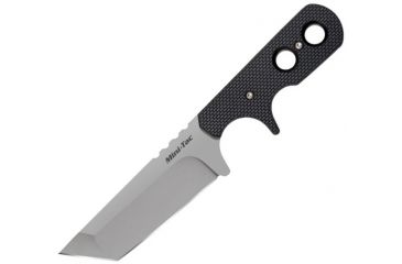 Image of Cold Steel Mini Tac 6.5in Tanto Fixed Blade Neck Knife, Faux G-10 Handle, Plain Edge w/ Sheath, CS-49HTF