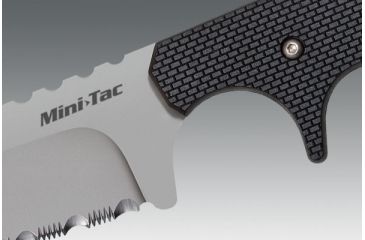 Image of Cold Steel Mini Tac 6.5in Tanto Fixed Blade Neck Knife, Serrated, CS-49HTFS