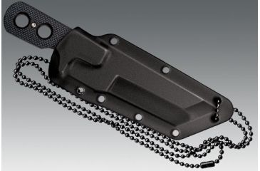 Image of Cold Steel Mini Tac 6.5in Tanto Fixed Blade Neck Knife, Serrated, CS-49HTFS