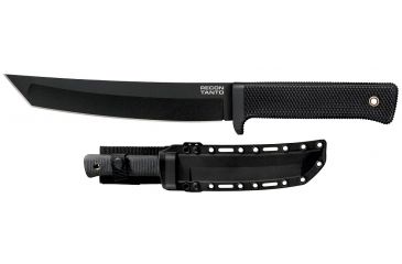 Image of Cold Steel Recon Tanto in SK-5 11 3/4in Fixed Blade Knife, Black, CS-49LRT