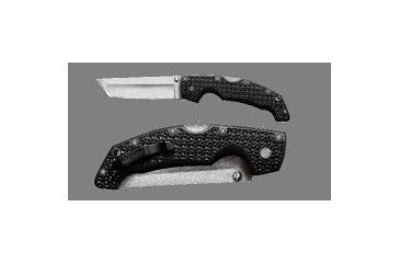 Image of Cold Steel Voyager Large Tanto Point Folding Knife, 4in, Black Zytel, Plain Edge 29TLT