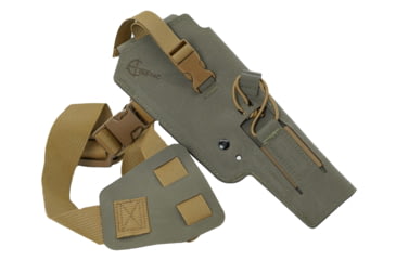 Image of Cole-Tac Varmint Wrangler WML Chest Holster Right Hand, Ranger Green, VW114