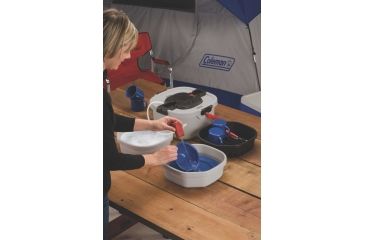 Image of Coleman All In One Portable Sink, Continuous Spray W/ On, Off Nozzle 2000016453