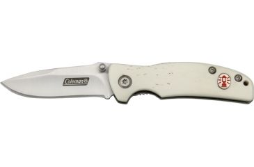 Image of Coleman Snowcreek Clip Linerlo Folding Knife, 2.25in, Stainless Blade, White Smooth Bone Handle CMN1060