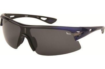 Image of Coleman TR90 Sport 6501 Polarized Sunglasses - Black And Blue Frame, Smoke Lenses CC2 6501-C2