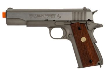 Image of Colt Licensed 1911 MKIV Series 70 Full Metal CO2 Blowback Pistol, Classic, Stainless, Small, 180529