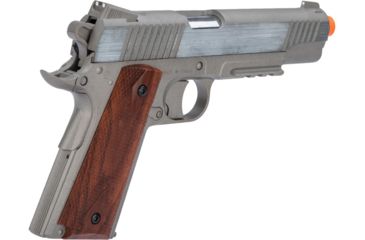 Image of Colt M45A1 CO2 Powered Non-Blowback Airsoft High Power Gas Pistol, Stainless, Medium, 180315