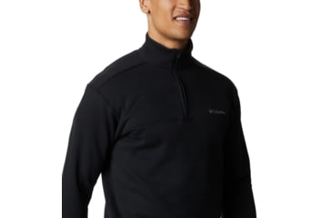 Image of Columbia Hart Mountain II Half Zip Sweatshirt - Mens, Black, S, 1411621-010-S