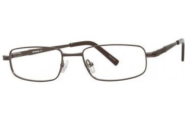 Image of Columbia Hinton Single Vision Prescription Eyeglasses - Frame Brown/Gunmetal, Size 50/17mm CBHINTON02