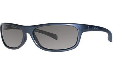 Image of Columbia Panorama Sunglasses - Frame Metallic Carbon Blue/Metallic Dark Gunmetal, Lens Color Grey, Size 58/14mm CBPANORAMAPZ612