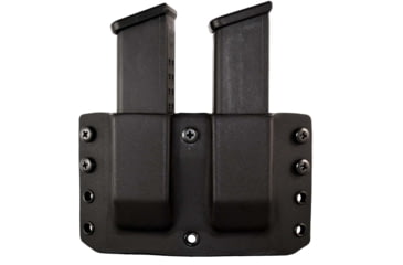 Image of Comp-Tac Twin Warrior Mag Pouch OWB Kydex, Size 4 - Glock 9/40 Double Stack, .45 GAP, Black, C70904000NBKN