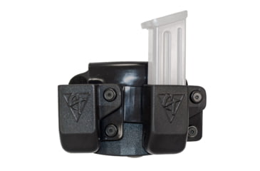Image of CompTac Twin Paddle Mag OWB Kydex , Black , Left, HK P30, P30L, VP9, VP40, P2000, UPS .40/9 Steel, C62423000LBKN