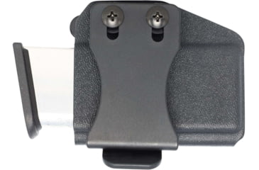 Image of Rounded 9/40 Single Stack, OWB KYDEX Double Magazine Holster, Black, CEX-940-SS-BK-DBLMAG