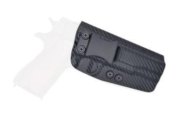 Image of Rounded IWB KYDEX Holster, 1911 5in Government Model, Non-Rail, Right Hand, Carbon Fiber, CEX-1911-5NR-CF-RH-VAR