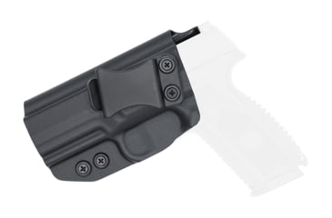 Image of Rounded IWB KYDEX Holster, FNH 509 Compact, Left Hand, Black, FNS-FN509CMPCT-BK-LH-VAR