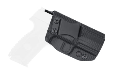 Image of Rounded IWB KYDEX Holster, FNH 509, Right Hand, Carbon Fiber, FNS-FN509-CF-RH-VAR