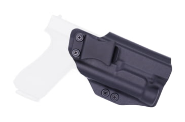 Image of Rounded IWB KYDEX Holster, Glock 17 19 19X 22 23 31 32 34 35 45 Gen 1-5 with TLR-1, Right Hand, Black, GLK-1917TLR1-BK-RH-VAR