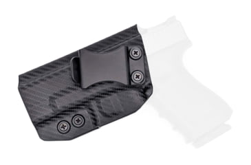Image of Rounded IWB KYDEX Holster, Glock 20/21, RMR Cut, Left Hand, Carbon Fiber, GLK-2021-CF-LH-VAR-RMR