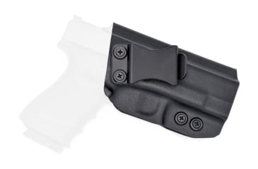 Image of Rounded IWB KYDEX Holster, Glock 19/19X/23/32/45 Gen 1-5, Right Hand, Black, GLK-192332-BK-RH-VAR