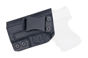 Image of Rounded IWB KYDEX Holster, Glock 26/27/33 Gen 1-5, Left Hand, Carbon Fiber, GLK-262733-CF-LH-VAR