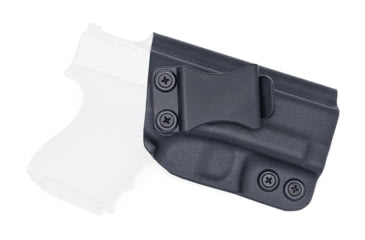 Image of Rounded IWB KYDEX Holster, Glock 26/27/33 Gen 1-5, Right Hand, Black, GLK-262733-BK-RH-VAR