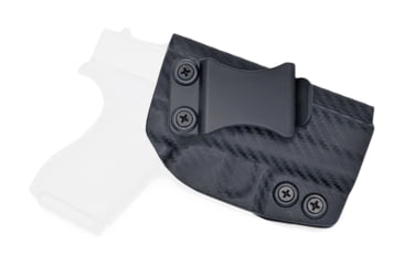Image of Rounded IWB KYDEX Holster, Glock 42, Right Hand, Carbon Fiber, GLK-G42-CF-RH-VAR