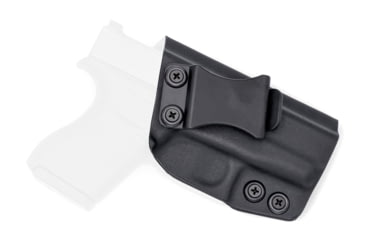Image of Rounded IWB KYDEX Holster, Glock 43/43X, Right Hand, Black, GLK-G43-BK-RH-VAR