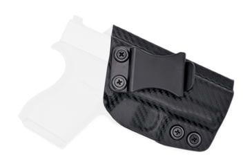 Image of Rounded IWB KYDEX Holster, Glock 43/43X, Right Hand, Carbon Fiber, GLK-G43-CF-RH-VAR